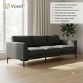 Voxel™ Comfort Defined Collection – The "Aura" 3-Seat Modular Sofa (Cloud Grey Pebble Weave)